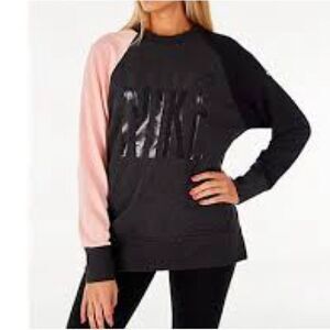 Nike Black//Pink/Gray Colorblock Sweatshirt M